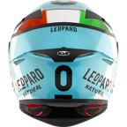 KYT TT Revo Leopard Racing Replica Tricolore Gloss Helmet