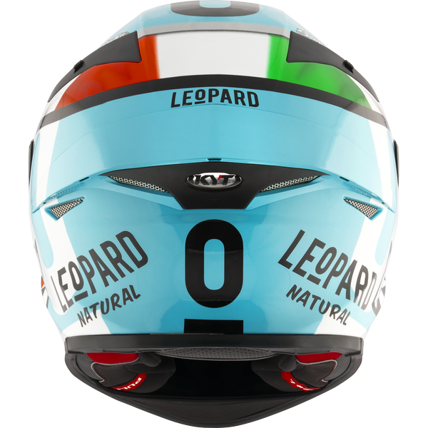 KYT TT Revo Leopard Racing Replica Tricolore Gloss Helmet