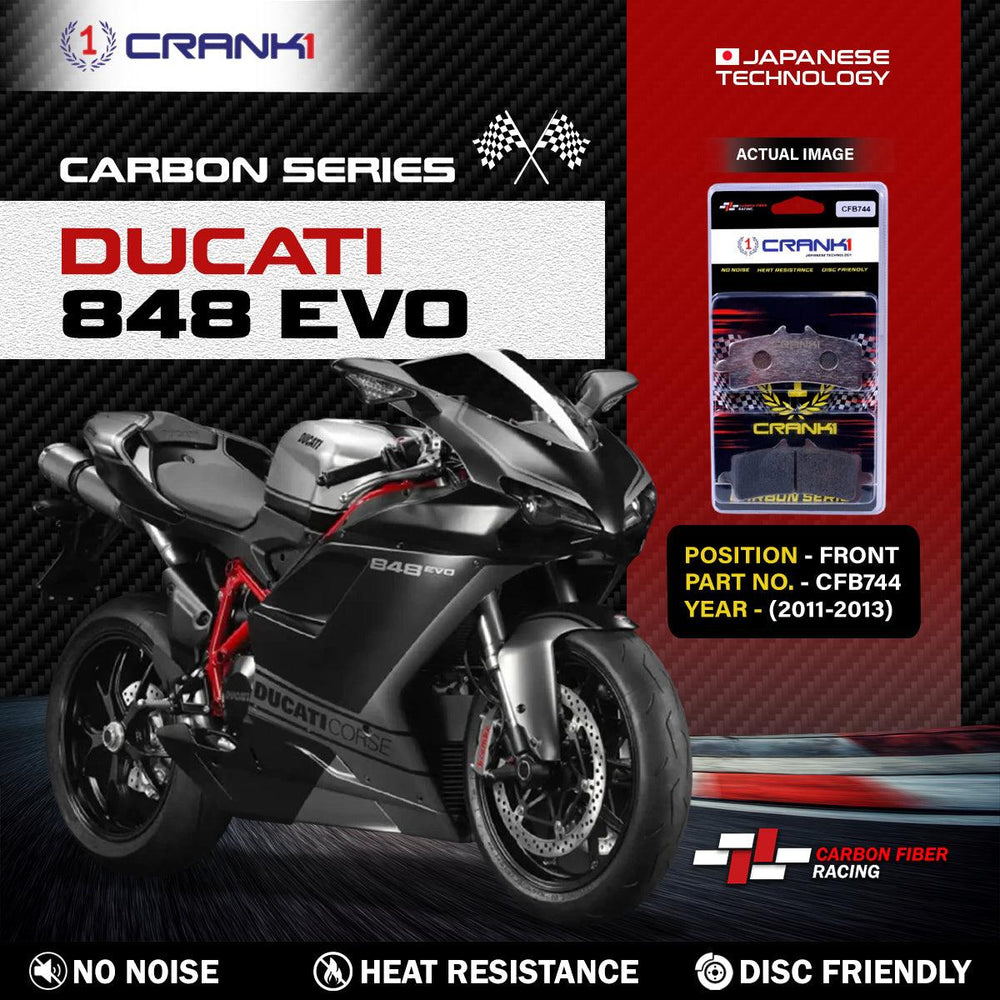 Carbon Brake Pads For Ducati 848 EVO (2011-2013) - Front - CFB744 - 2 Sets