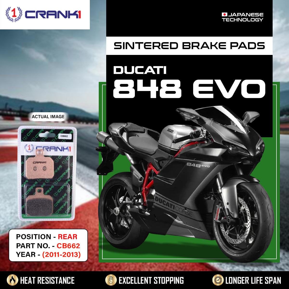 Sintered Brake Pads For Ducati 848 EVO (2011-2013) - Rear - CB662