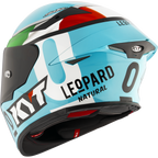 KYT TT Revo Leopard Racing Replica Tricolore Gloss Helmet