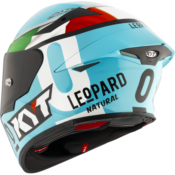 KYT TT Revo Leopard Racing Replica Tricolore Gloss Helmet