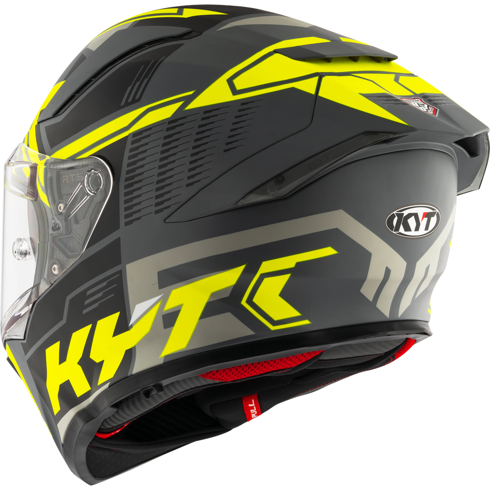 KYT R2R Pro Octane Matt Black Yellow Helmet