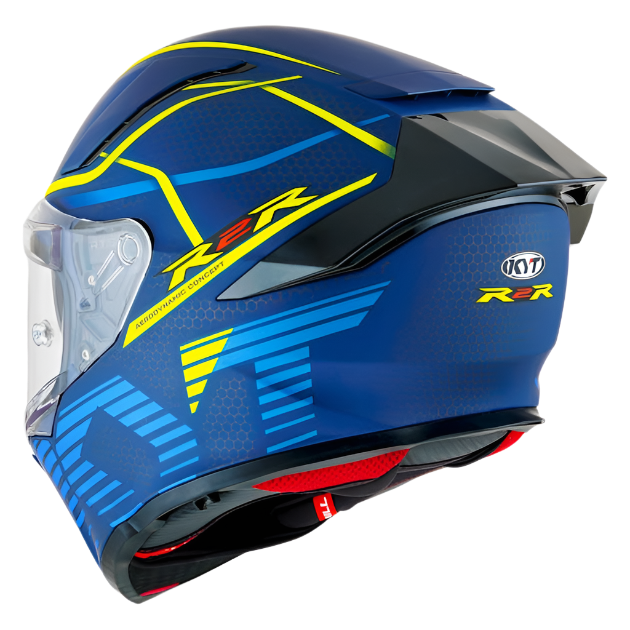 KYT R2R Pro Concept Matt Blue Yellow Helmet