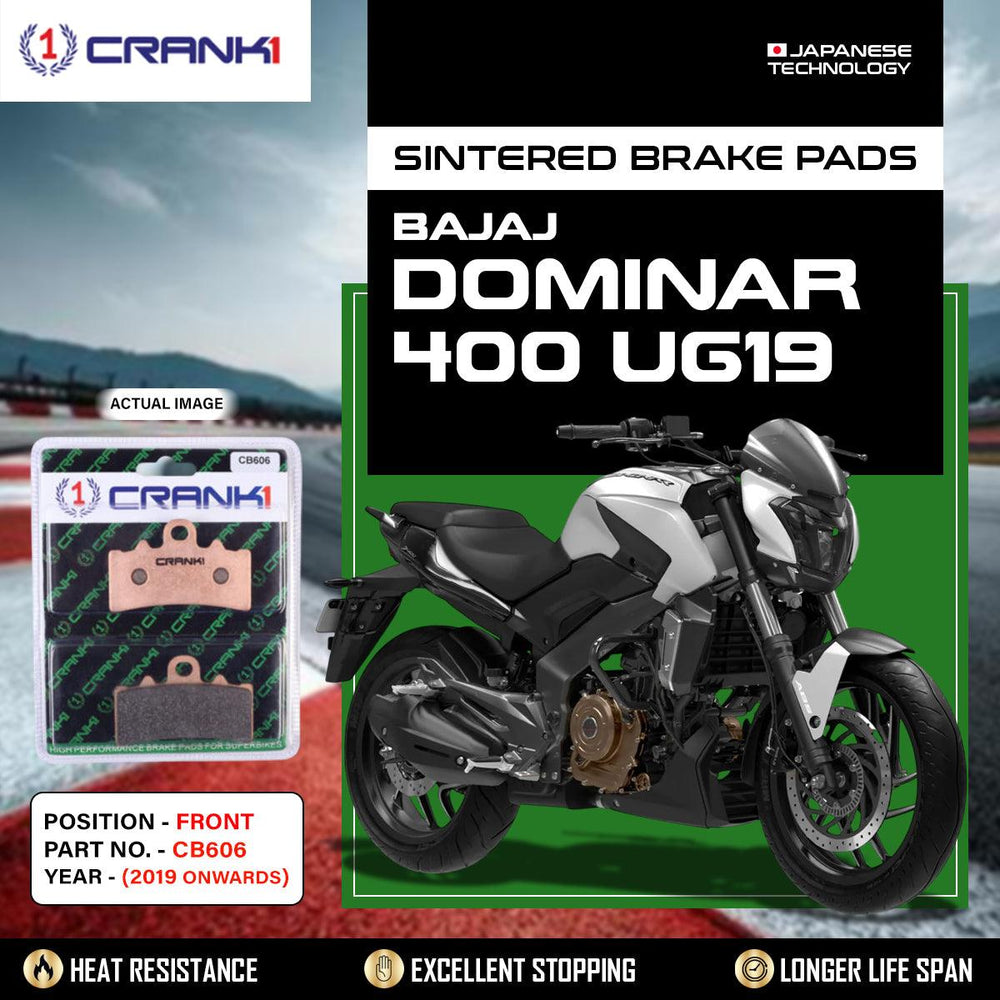 Sintered Brake Pads For Bajaj Dominar 400 UG19 (2019 Onwards) - Front - CB606