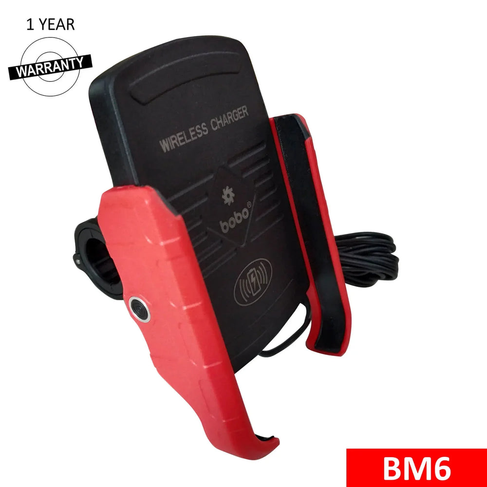 Holder (with Fast 15W Wireless Charger) Motorcycle Mobile Mount