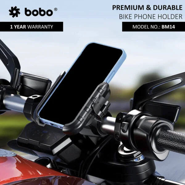 BOBO BM14 PRO PLUS Quick Release with PRO PLUS Vibration Damper Enhanced BM4 PRO PLUS Bike / Cycle Phone Holder Motorcycle Mobile Mount