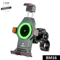 BOBO BM16 Anti-Vibration Metallic Bike Phone Holder (with Fast 15W Wireless Charger) Motorcycle Mobile Mount