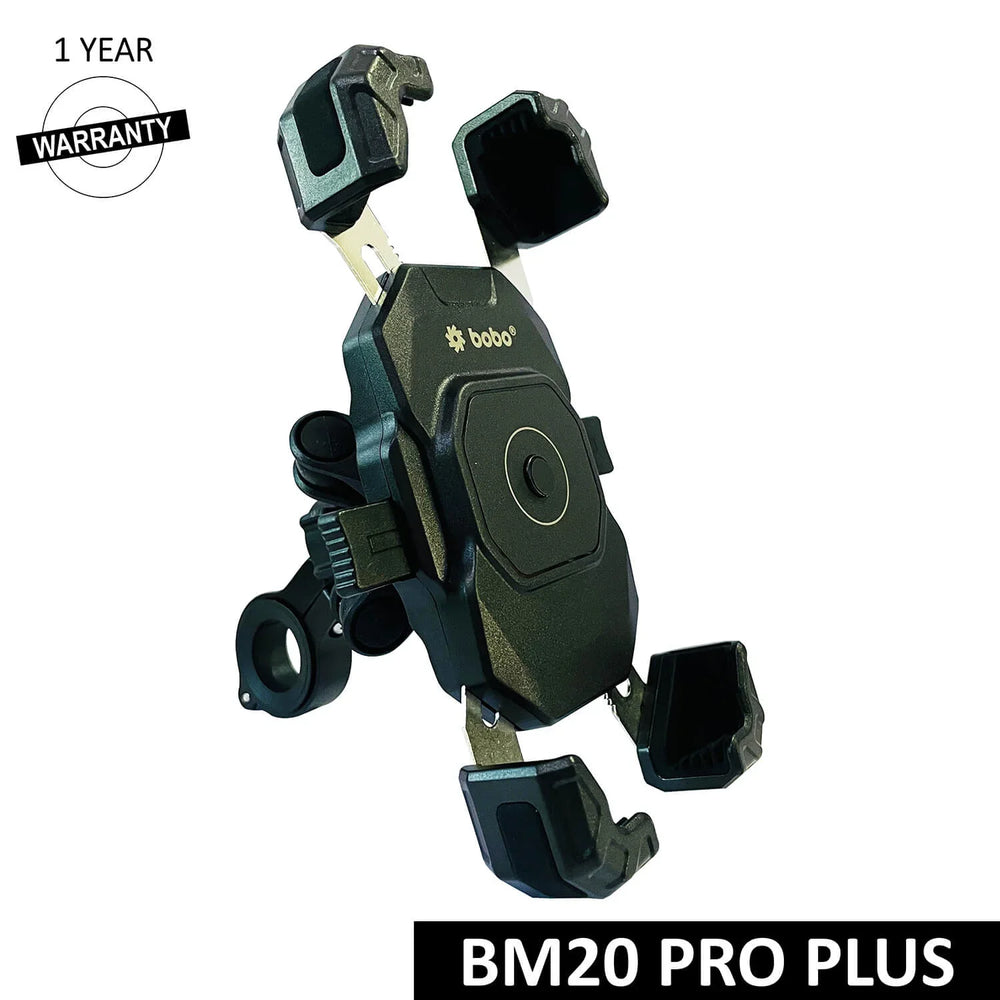 BOBO BM20 PRO PLUS Four Corners Secure Grip with PRO PLUS Vibration Damper Bike / Cycle Phone Holder Motorcycle Mobile Mount