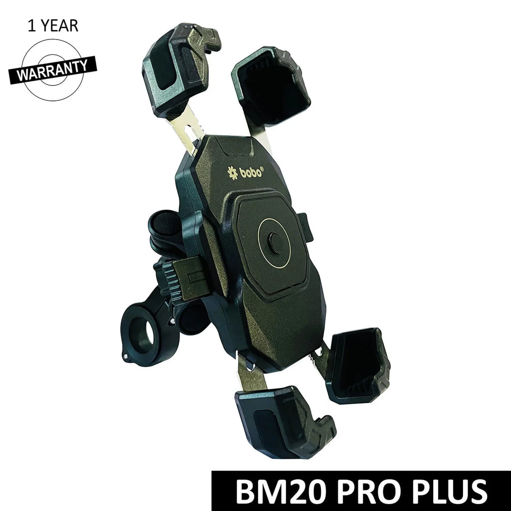 BOBO BM20 PRO PLUS Four Corners Secure Grip with PRO PLUS Vibration Damper Bike / Cycle Phone Holder Motorcycle Mobile Mount