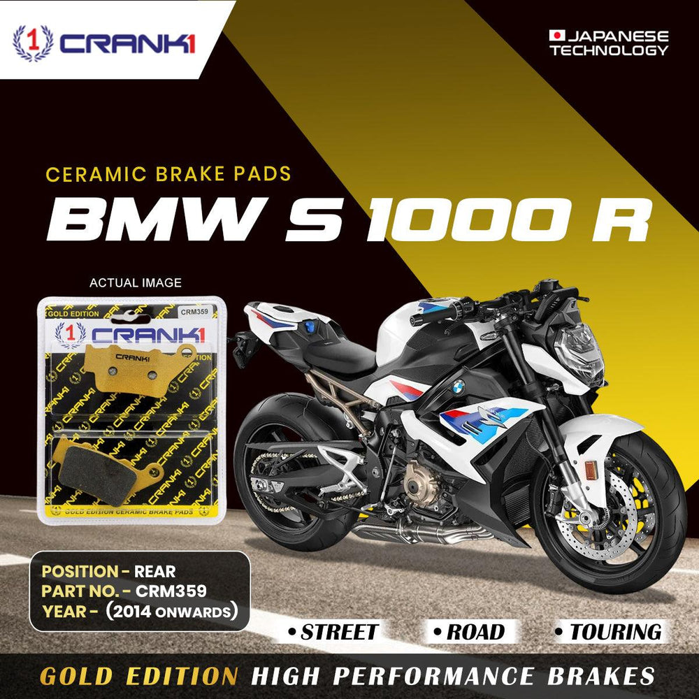 Ceramic Brake Pads For BMW S 1000 R (2014 Onwards) - Rear - CRM359