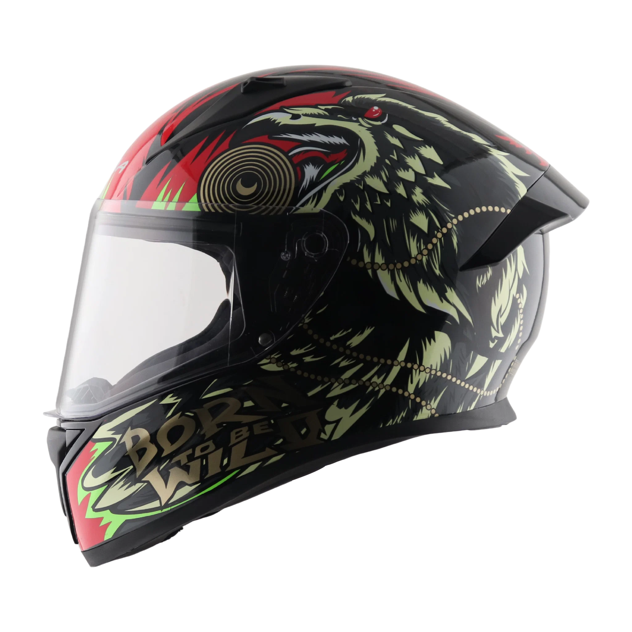 Bolt Wild Men Full Face Riding Helmet With Spoiler