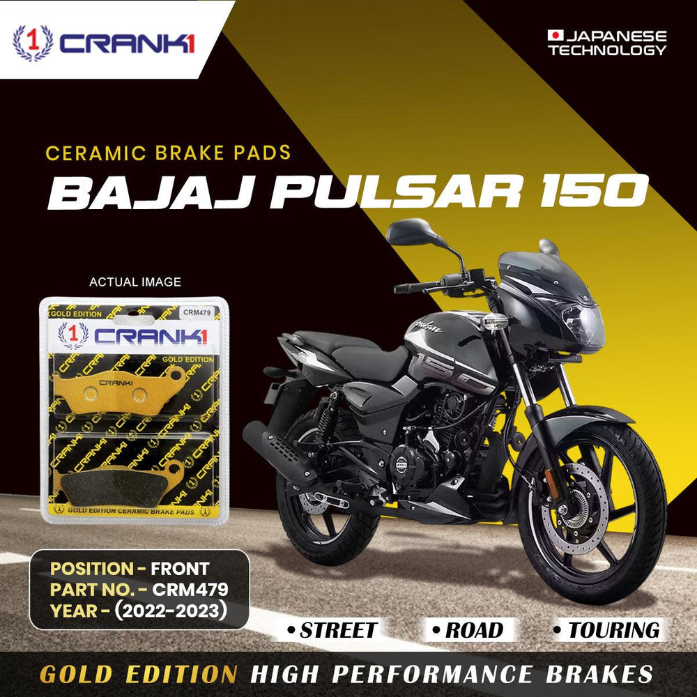 Ceramic Brake Pads For Bajaj Pulsar 150 (2022-2023) - Front - CRM479