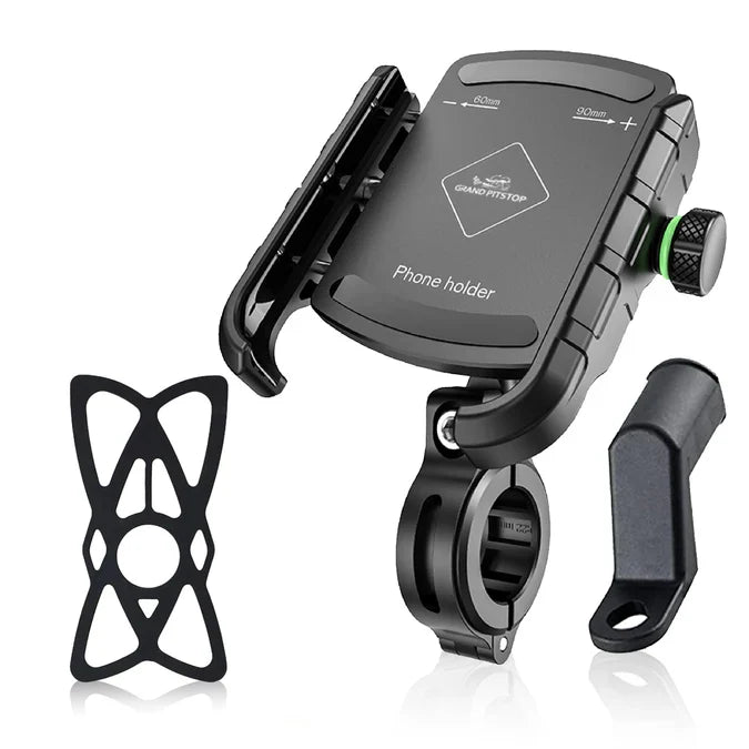 Jaw Grip Aluminium Mobile Holder without Charger - Black