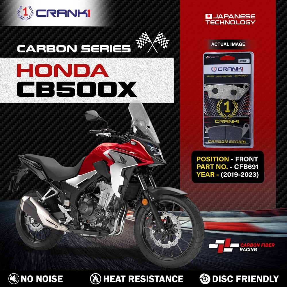Carbon Brake Pads For Honda CB500X (2019-2023) - Front - CFB691