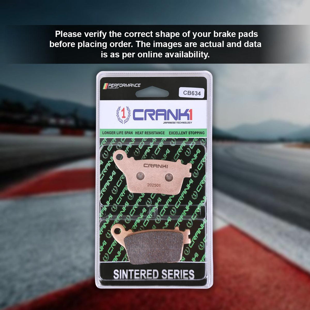 Sintered Brake Pads For Honda CBR 1000 RR Fireblade (2008-2013) - Rear - CB634
