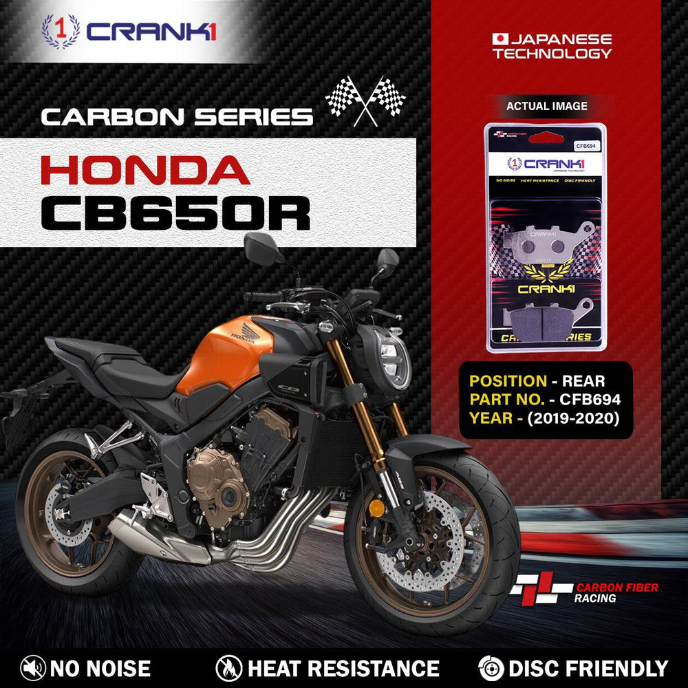 Carbon Brake Pads For Honda CB650R (2019-2020) - Rear - CFB694