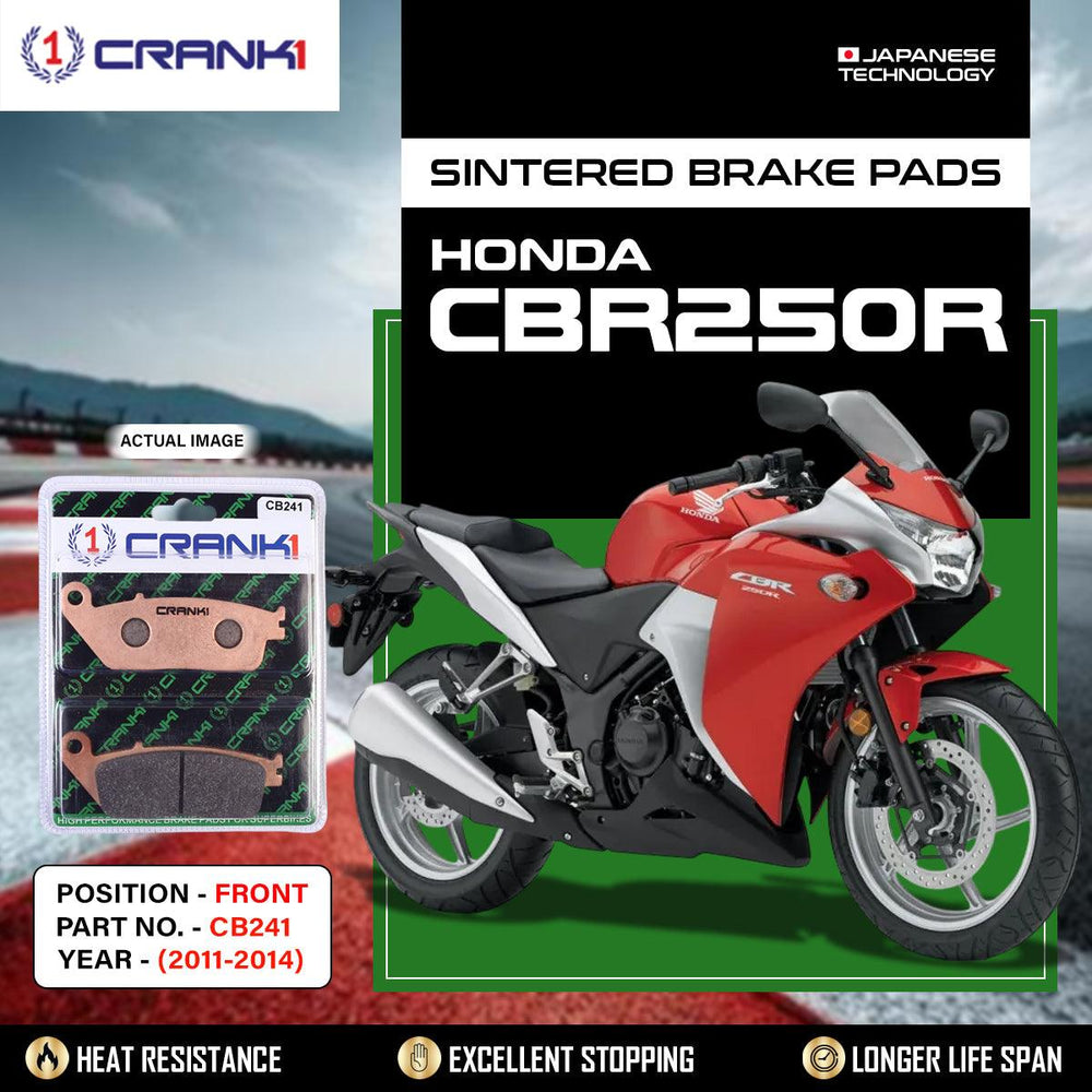 Sintered Brake Pads For Honda CBR250R (2011-2014) - Front - CB241