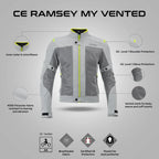 Acerbis Ramsey My Vented Jacket - Grey/Yellow