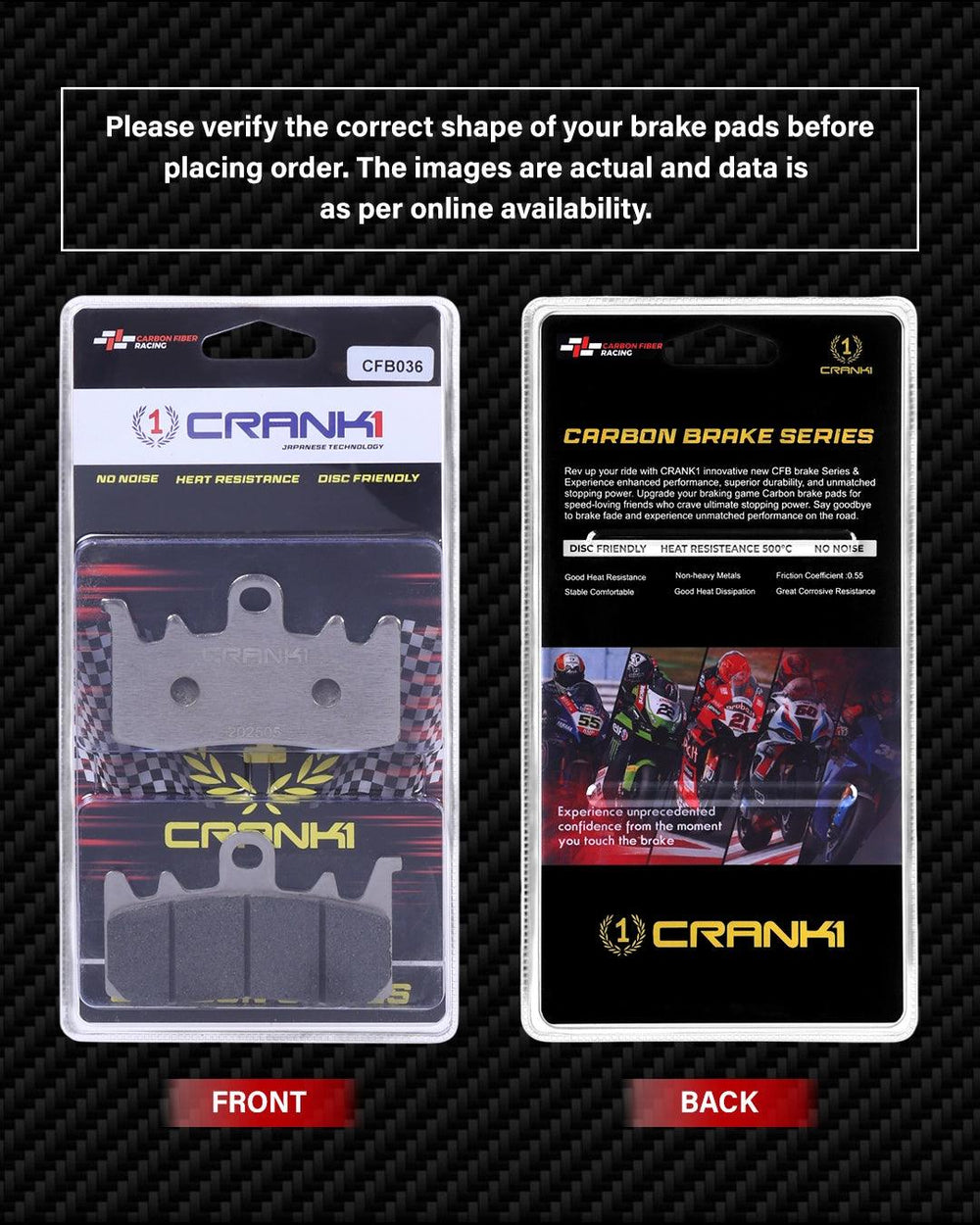 Carbon Brake Pads For Triumph Rocket 3 Storm (2024) - Rear - CFB036