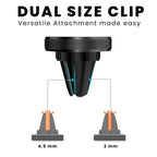 Universal Magnetic Air Vent Mount Car Mobile Holder (Set of 2) - Black