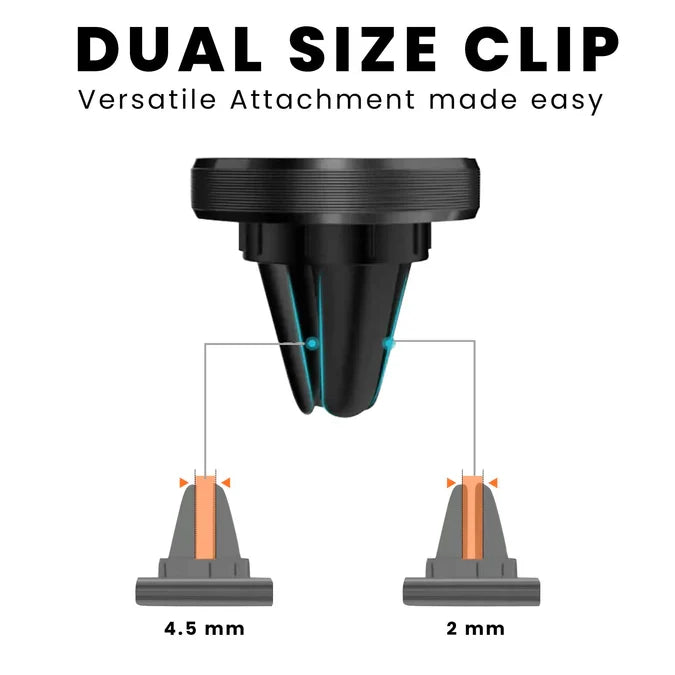 Universal Magnetic Air Vent Mount Car Mobile Holder (Set of 2) - Black