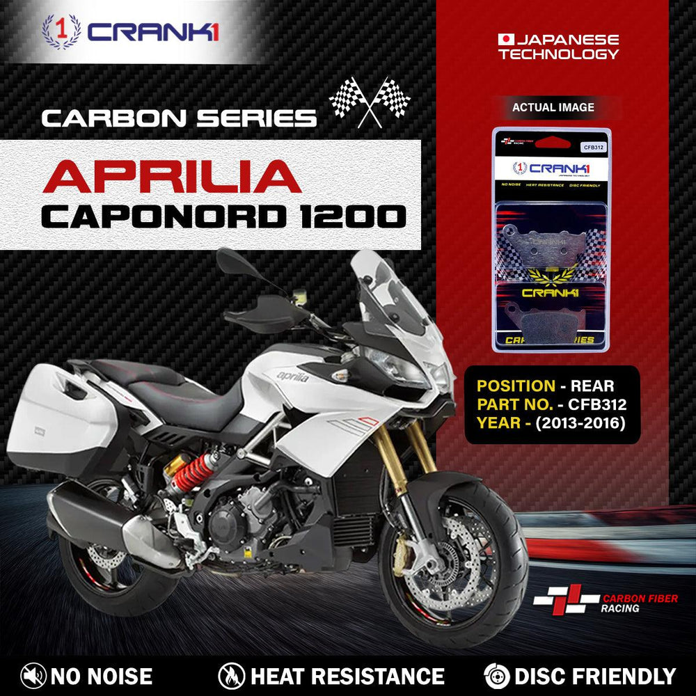 Carbon Brake Pads For Aprilia Caponord 1200 (2013-2016) - Rear - CFB312