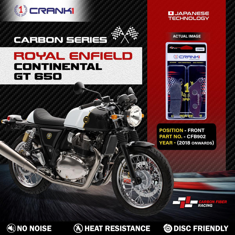 Carbon Brake Pads For Royal Enfield Continental GT 650 (2018 Onwards) - Front - CFB902