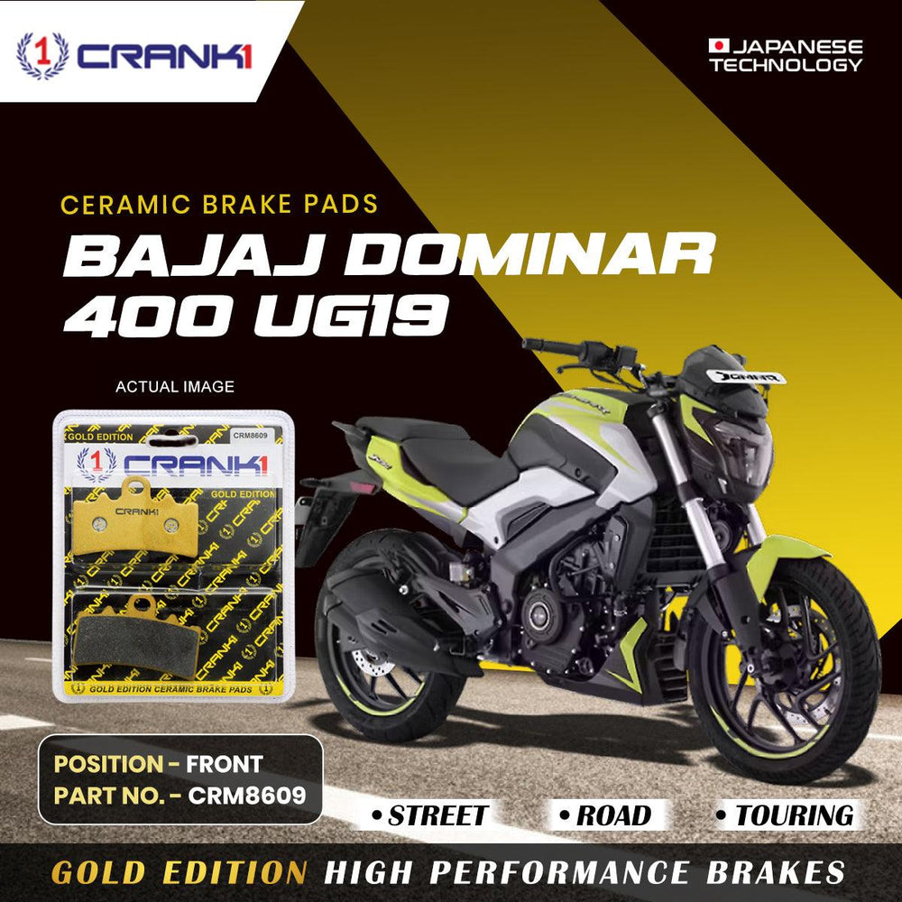 Ceramic Brake Pads For Bajaj Dominar 400 UG19 - Front - CRM8609