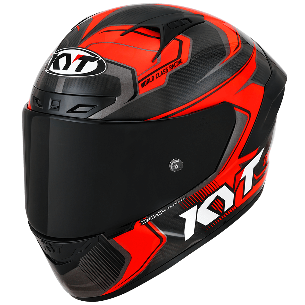 KYT NZ Race Carbon Competition Gloss Black Red Helmet