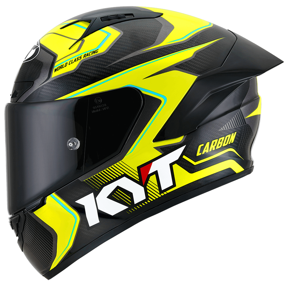 KYT NZ Race Carbon Competition Gloss Black Yellow Helmet