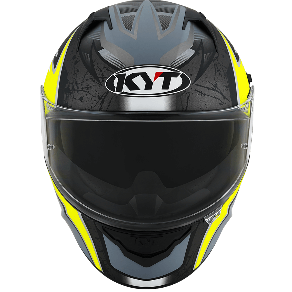 KYT NFR Mindset Matt Anthracite Yellow Helmet