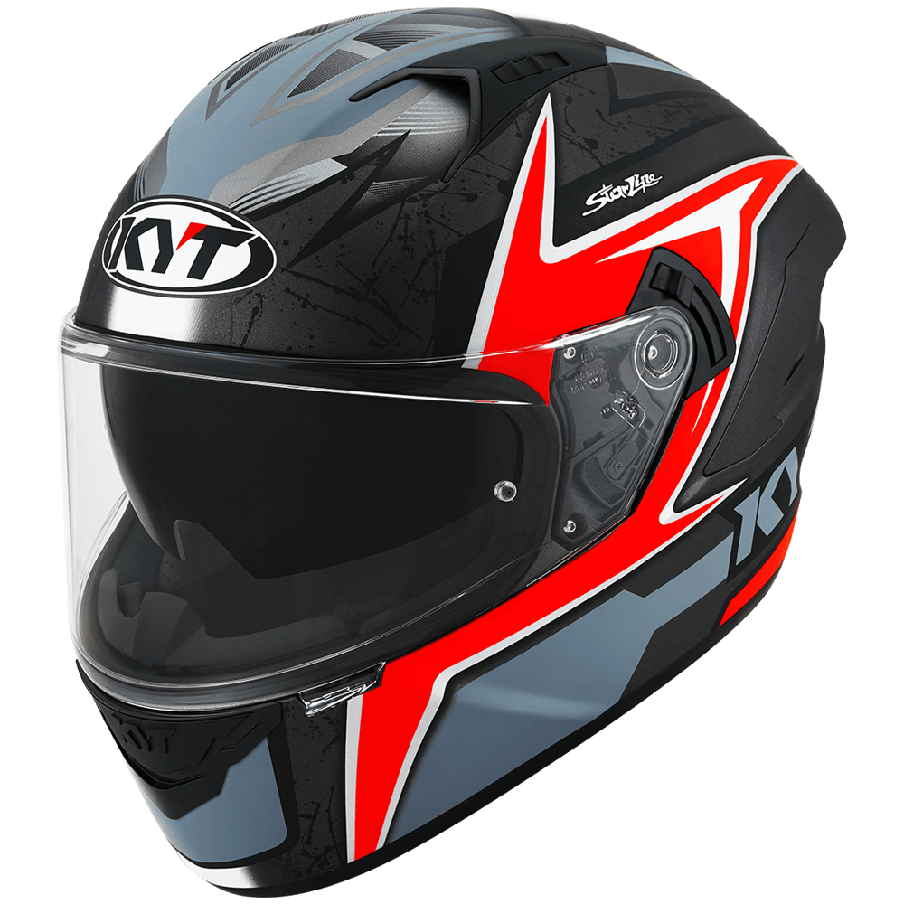 KYT NFR Mindset Matt Anthracite Red Helmet