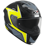 KYT NFR Mindset Matt Anthracite Yellow Helmet