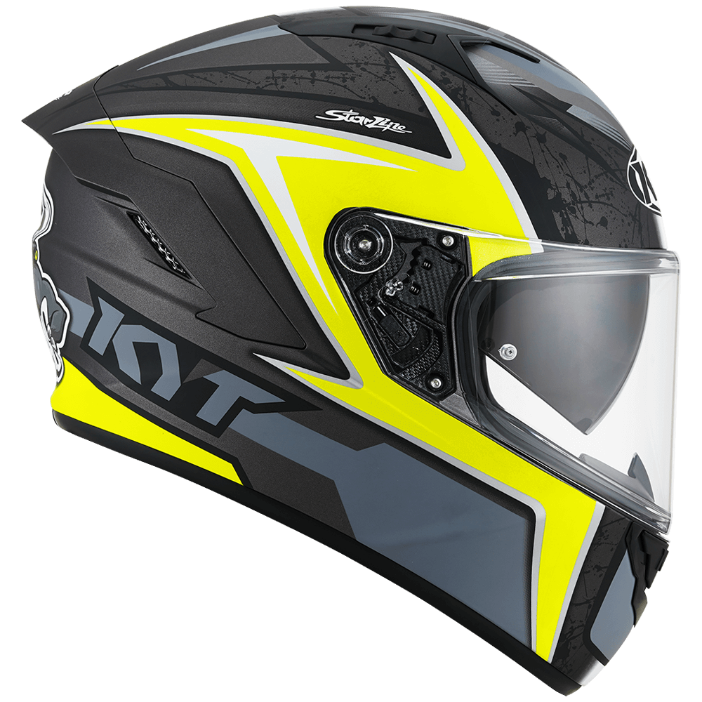 KYT NFR Mindset Matt Anthracite Yellow Helmet