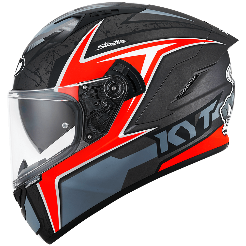 KYT NFR Mindset Matt Anthracite Red Helmet