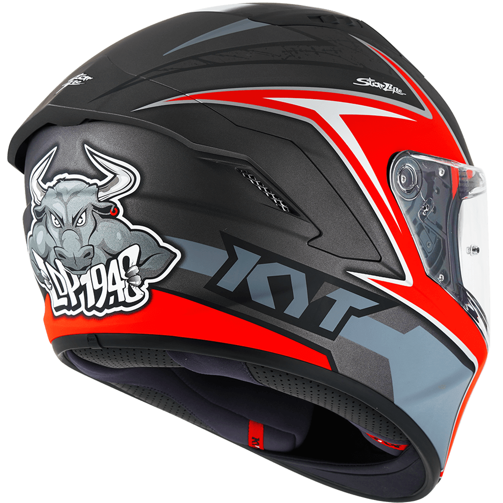 KYT NFR Mindset Matt Anthracite Red Helmet