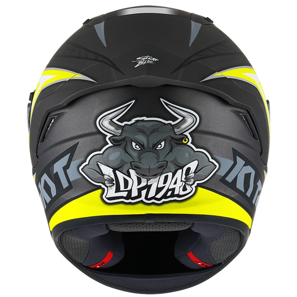 KYT NFR Mindset Matt Anthracite Yellow Helmet