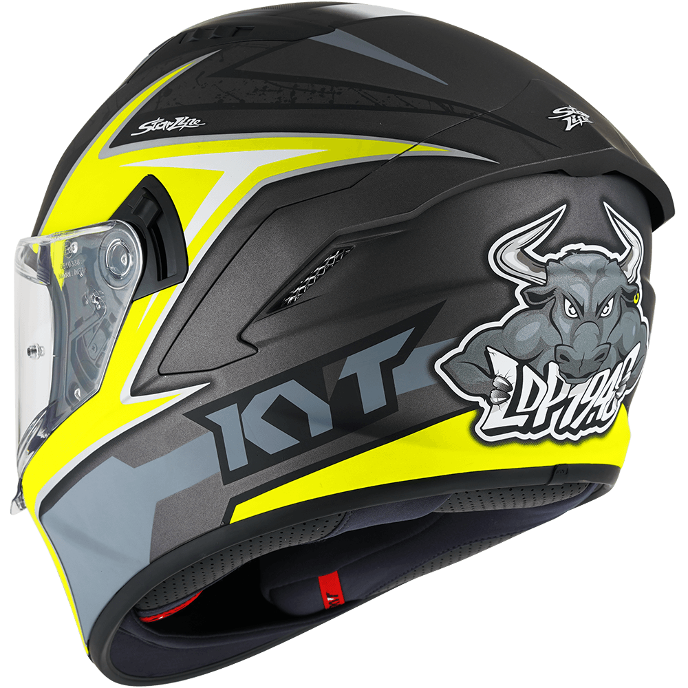 KYT NFR Mindset Matt Anthracite Yellow Helmet