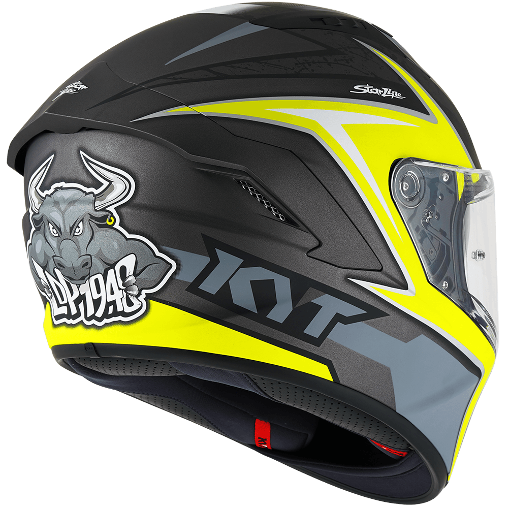 KYT NFR Mindset Matt Anthracite Yellow Helmet