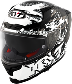 KYT Striker 2V Neutron Gloss Black White Helmet