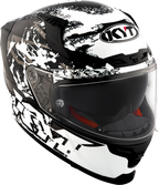 KYT Striker 2V Neutron Gloss Black White Helmet