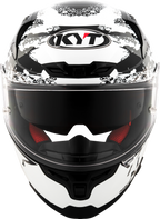 KYT Striker 2V Neutron Gloss Black White Helmet