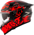 KYT Striker 2V Neutron Gloss Black Red Helmet
