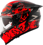 KYT Striker 2V Neutron Gloss Black Red Helmet