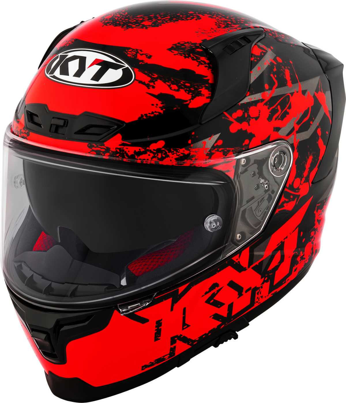 KYT Striker 2V Neutron Gloss Black Red Helmet