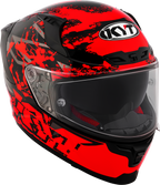 KYT Striker 2V Neutron Gloss Black Red Helmet