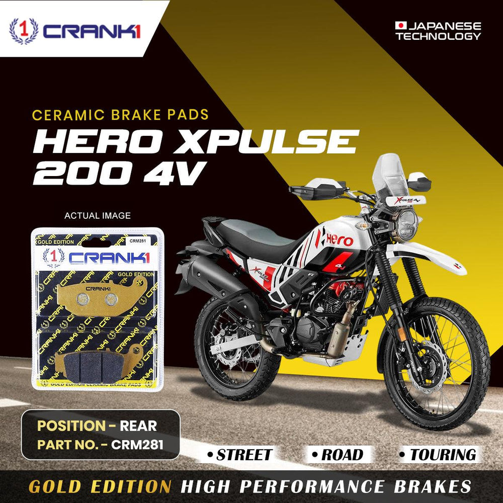 Ceramic Brake Pads For Hero Xpulse 200 4V - Rear - CRM281