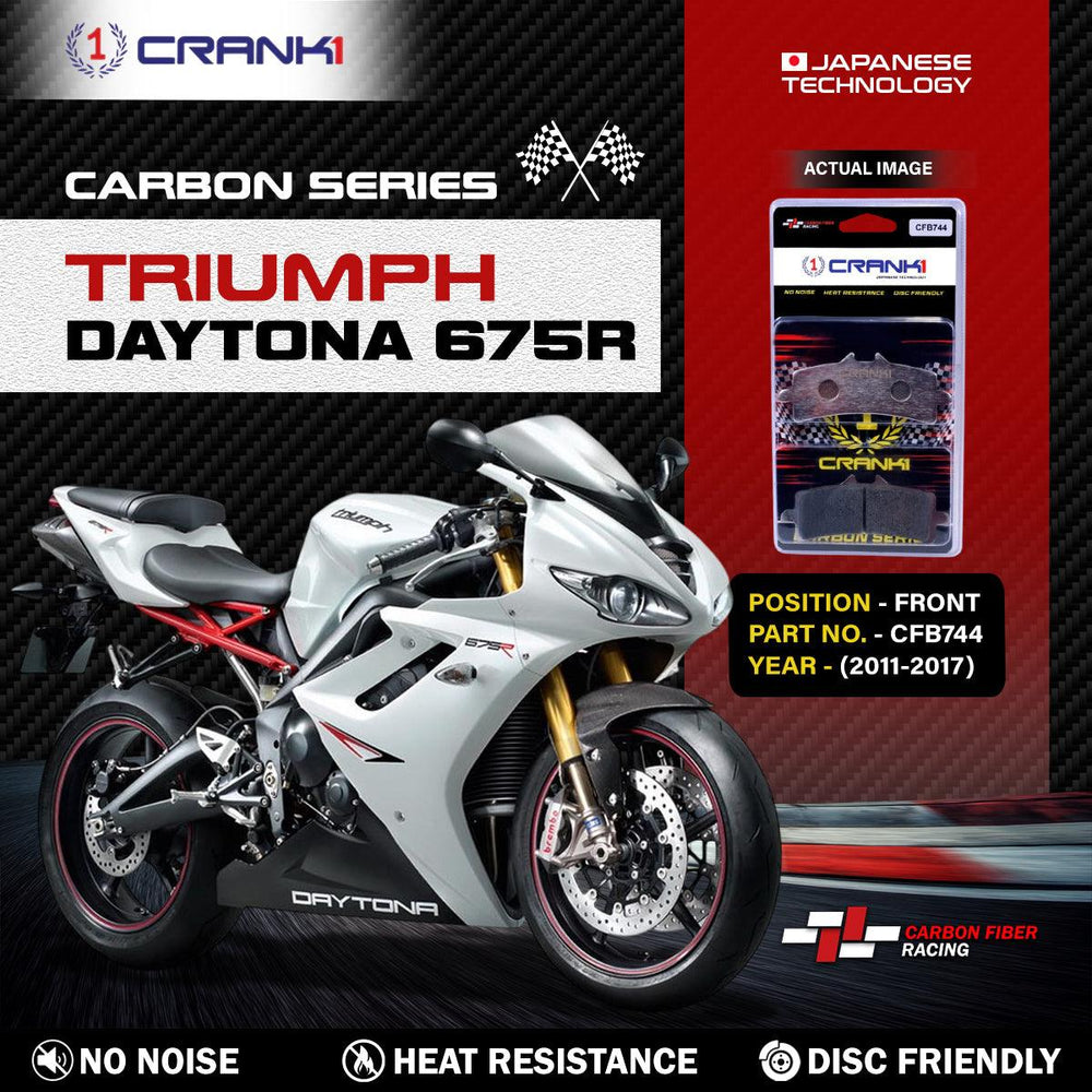 Carbon Brake Pads For Triumph Daytona 675R (2011-2017) - Front - CFB744 - 2 Sets