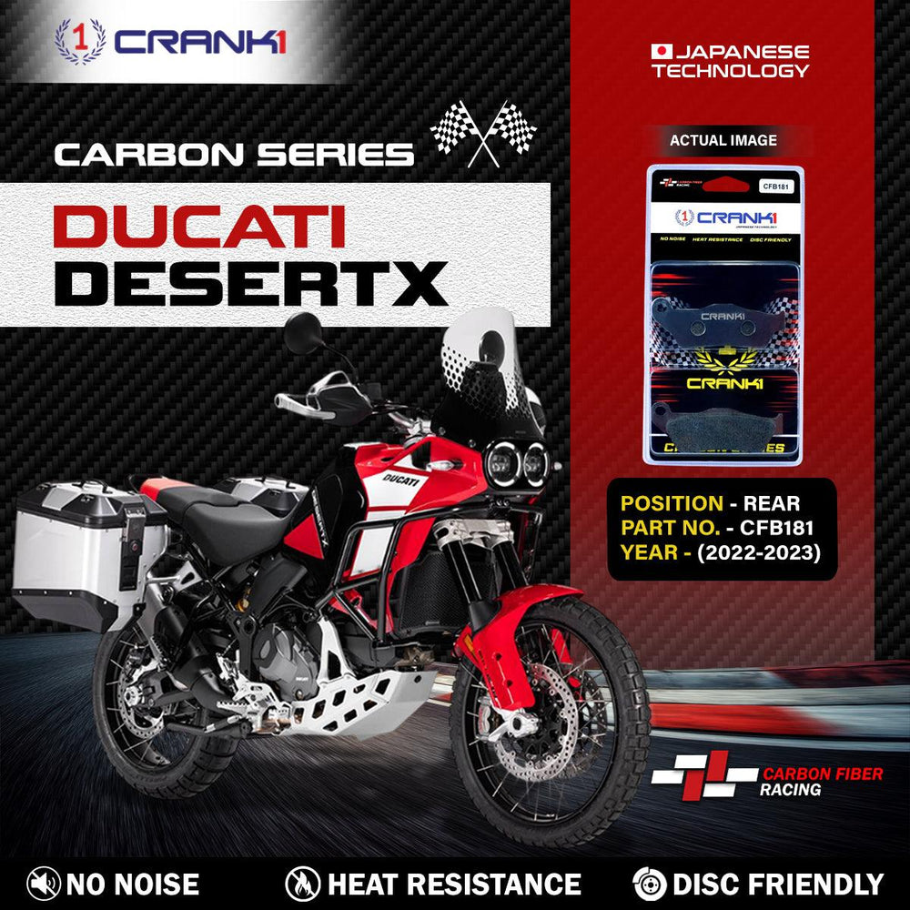 Carbon Brake Pads For Ducati DesertX (2022-2023) - Rear - CFB181